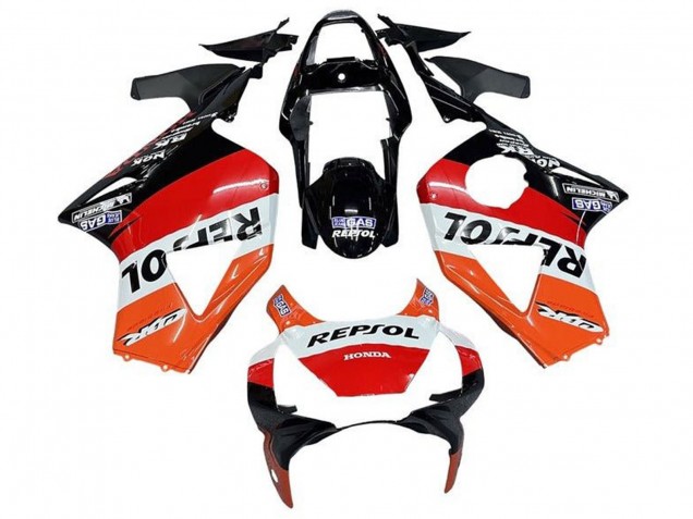 Lojas Carenagens Moto Honda CBR900RR 954 2002-2003 - Branco Laranja Vermelho Preto Brilhante Repsol