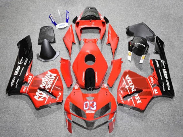 Lojas Carenagens Moto Honda CBR600RR 2005-2006 - Vermelho Preto Branco 03