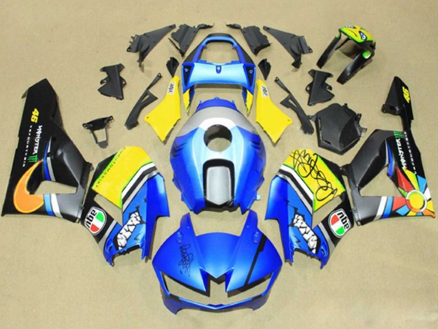Lojas Carenagens Moto Honda CBR600RR 2013-2023 - Azul Amarelo Preto Fosco Verde Monstro