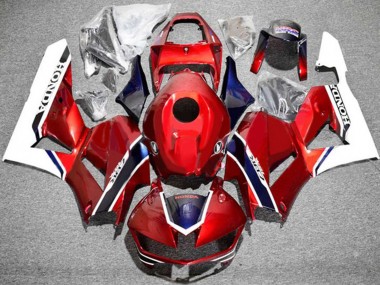 Lojas Carenagens Moto Honda CBR600RR 2013-2023 - Branco Vermelho Azul