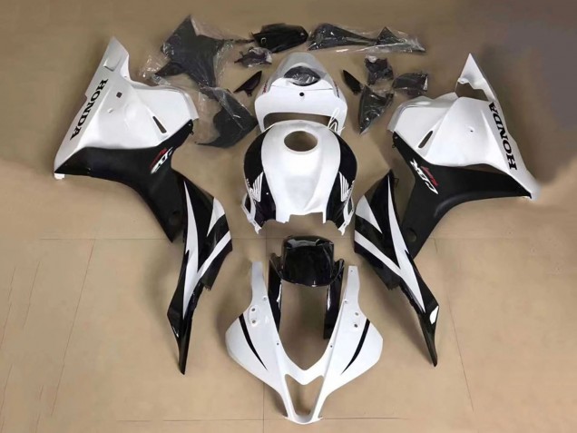 Lojas Carenagem Moto Honda CBR600RR 2013-2023 - Branco Preto Brilhante