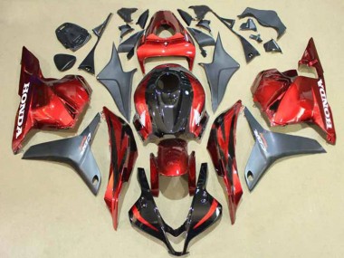 Lojas Carenagens Moto Honda CBR600RR 2009-2012 - Prata Vermelho Preto Brilhante