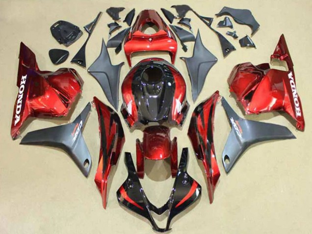 Lojas Carenagens Moto Honda CBR600RR 2009-2012 - Prata Vermelho Preto Brilhante