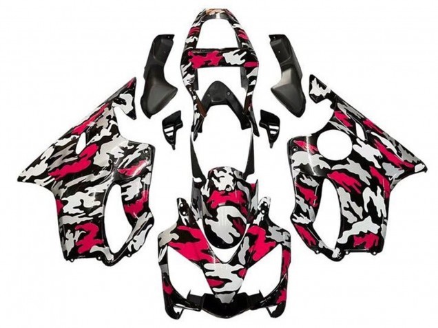 Lojas Carenagens Moto Honda CBR600 F4i 2001-2003 - Preto Vermelho Cinzento Camouflage