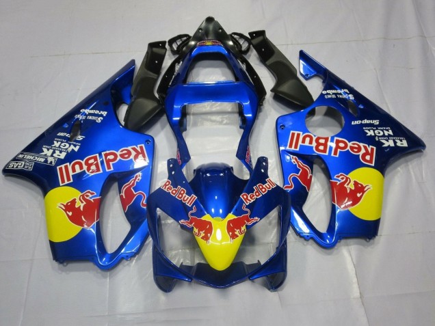 Lojas Carenagens Moto Honda CBR600 F4i 2001-2003 - Azul Amarelo Red Bull