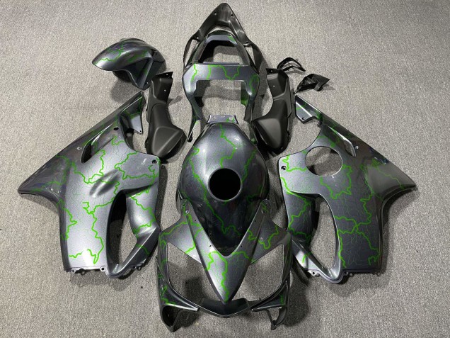Lojas Carenagens Moto Honda CBR600 F4i 2001-2003 - Prata Verde Lightning
