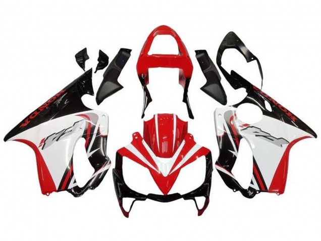 Lojas Carenagens Moto Honda CBR600 F4i 2001-2003 - Branco Vermelho Preto Brilhante