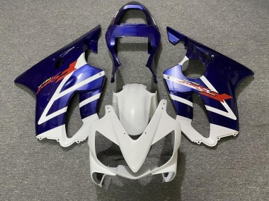 Lojas Carenagens Moto Honda CBR600 F4i 2001-2003 - Branco Azul Listra