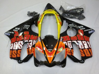 Lojas Carenagens Moto Honda CBR600 F4i 2004-2007 - Amarelo Laranja Preto Brilhante Rossi