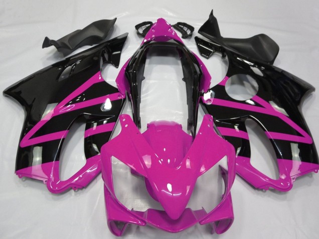 Lojas Carenagem Moto Honda CBR600 F4i 2004-2007 - Rosa Preto Brilhante