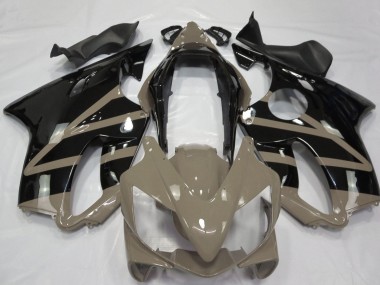 Lojas Carenagens Moto Honda CBR600 F4i 2004-2007 - Taupe Brown Preto Brilhante