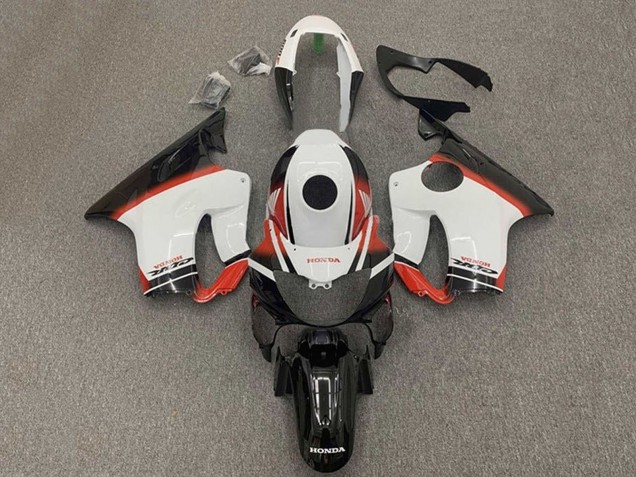 Lojas Carenagens Moto Honda CBR600 F4i 2004-2007 - Branco Vermelho Preto Brilhante