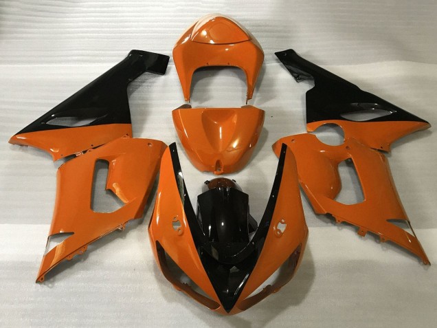 Lojas Carenagens Moto Kawasaki ZX6R 2005-2006 - Laranja Preto