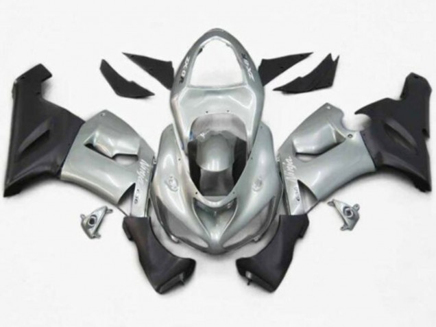 Lojas Carenagens Moto Kawasaki ZX6R 2005-2006 - Prata Preto Fosco
