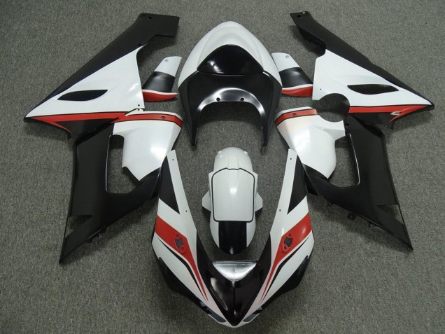 Lojas Carenagens Moto Kawasaki ZX6R 2005-2006 - Branco Preto Vermelho
