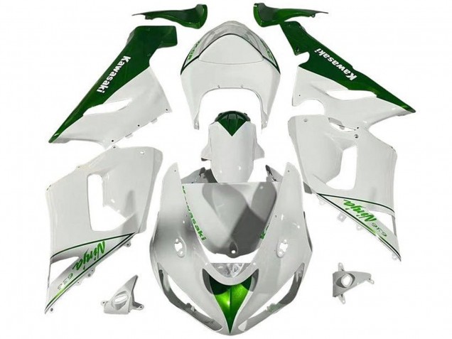 Lojas Carenagens Moto Kawasaki ZX6R 2005-2006 - Branco Verde