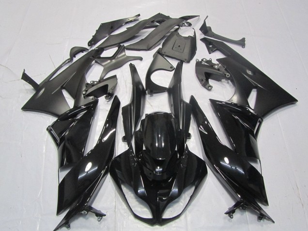 Lojas Carenagens Moto Kawasaki ZX6R 2007-2008 - Preto Brilhante Preto Fosco