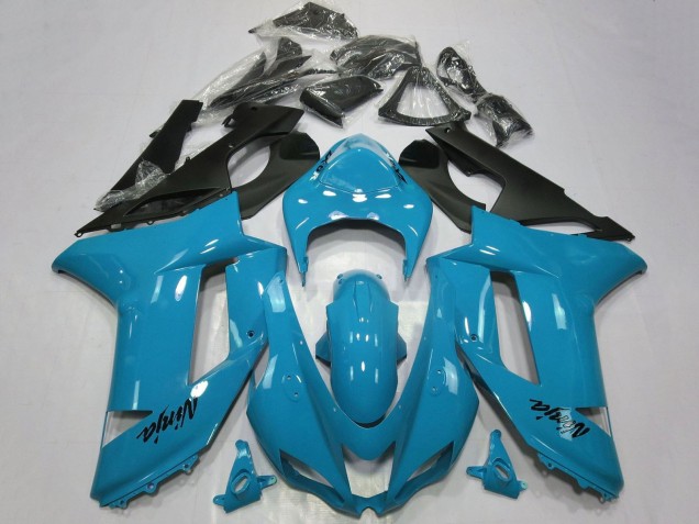 Lojas Carenagens Moto Kawasaki ZX6R 2007-2008 - Azul Preto