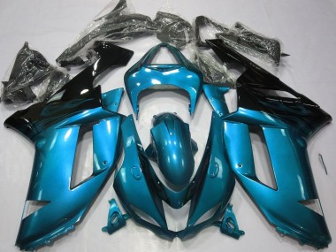 Lojas Carenagens Moto Kawasaki ZX6R 2007-2008 - Azul Claro Preto