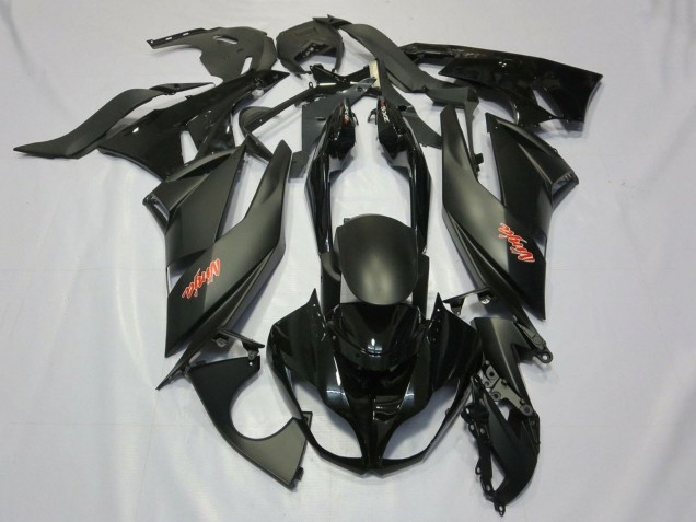 Lojas Carenagens Moto Kawasaki ZX6R 2007-2008 - Preto Fosco Preto Vermelho