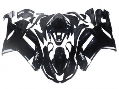 Lojas Kit Carenagens Moto Kawasaki ZX6R 2007-2008 - Preto Brilhante
