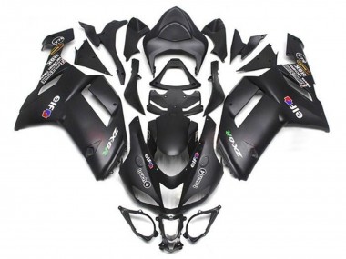 Lojas Carenagens Moto Kawasaki ZX6R 2007-2008 - Preto Fosco Elf