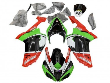 Lojas Carenagens Moto Kawasaki ZX6R 2007-2008 - Vermelho Verde Preto Branco