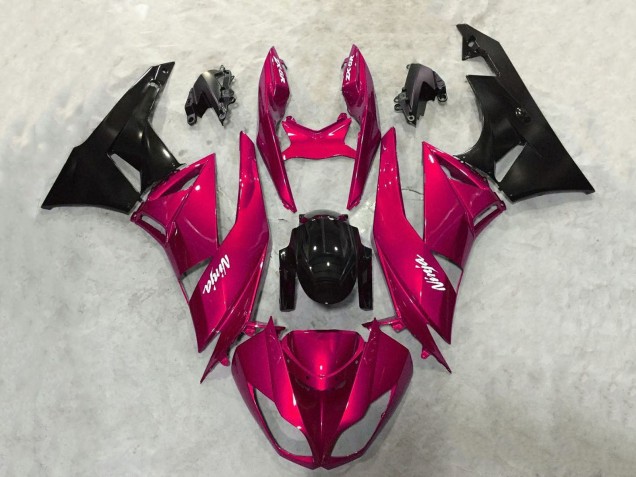 Lojas Carenagens Moto Kawasaki ZX6R 2009-2012 - Doce Vermelho Preto Brilhante
