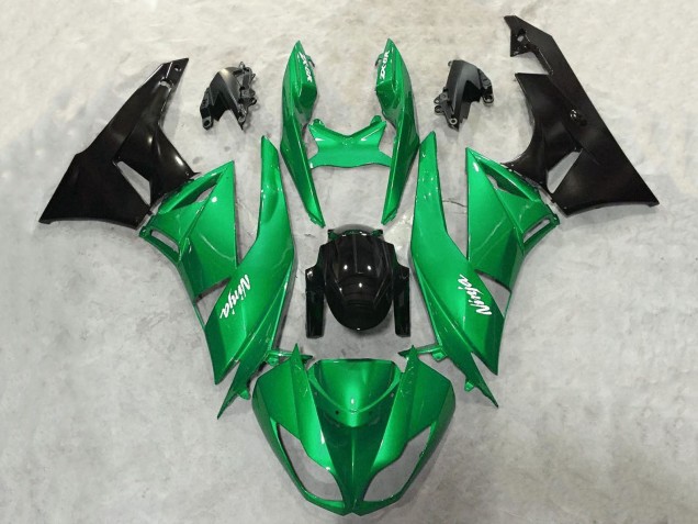 Lojas Carenagens Moto Kawasaki ZX6R 2009-2012 - Verde Preto Brilhante Branco Ninja