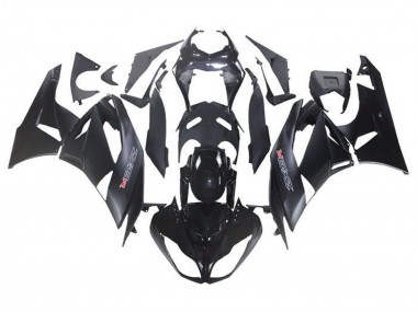 Lojas Kits Carenagem Moto Kawasaki ZX6R 2009-2012 - Preto Brilhante Preto Fosco