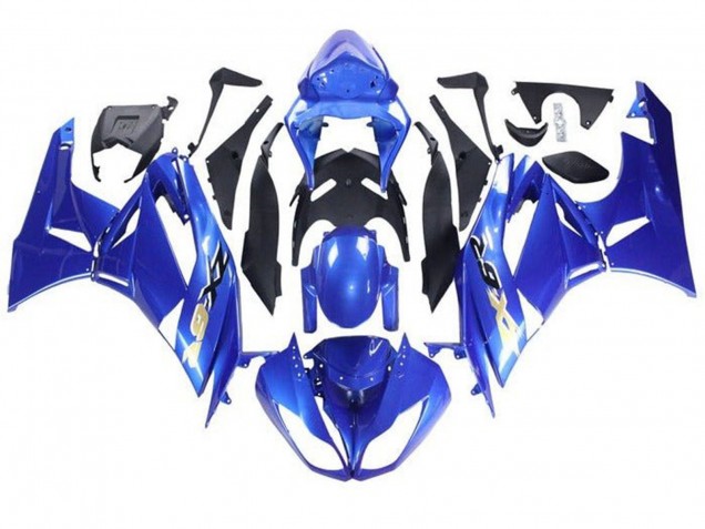 Lojas Carenagens Moto Kawasaki ZX6R 2009-2012 - Azul Preto Ouro