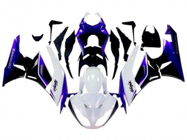 Lojas Carenagens Moto Kawasaki ZX6R 2009-2012 - Azul Branco Preto