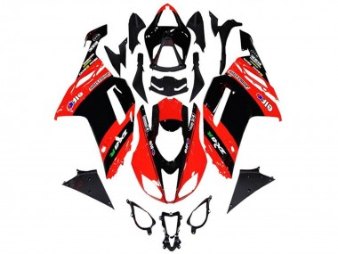 Lojas Carenagens Moto Kawasaki ZX6R 2013-2018 - Vermelho Preto Elf