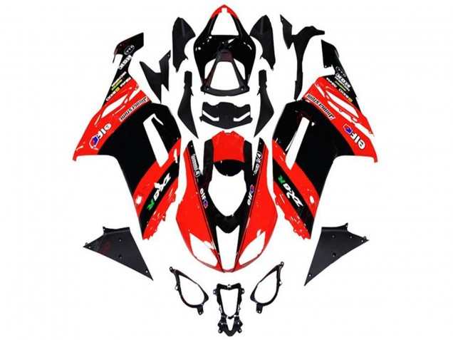 Lojas Carenagens Moto Kawasaki ZX6R 2013-2018 - Vermelho Preto Elf