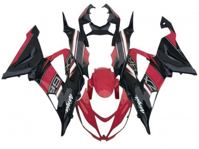 Lojas Carenagens Moto Kawasaki ZX6R 2013-2018 - Vermelho Preto Branco