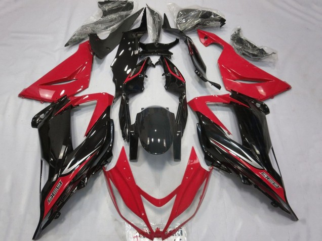 Lojas Carenagens Moto Kawasaki ZX6R 2013-2018 - Vermelho Preto Brilhante