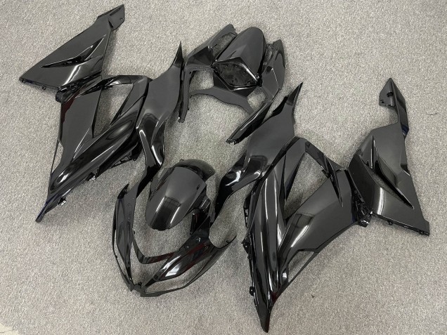Lojas Carenagem Moto Kawasaki ZX6R 2013-2018 - Preto Brilhante Preto Fosco