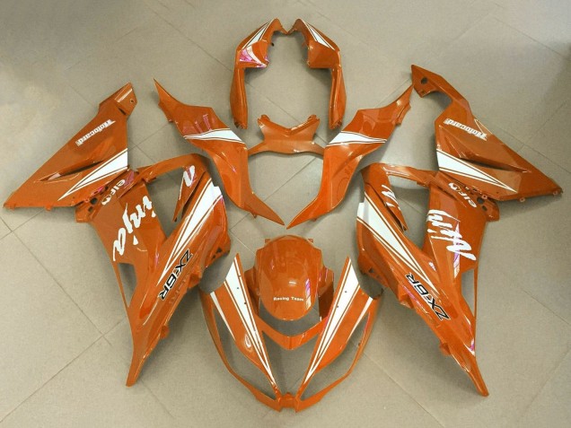 Lojas Carenagens Moto Kawasaki ZX6R 2013-2018 - Laranja Branco