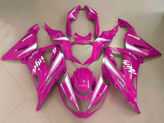 Lojas Carenagens Moto Kawasaki ZX6R 2013-2018 - Rosa Branco