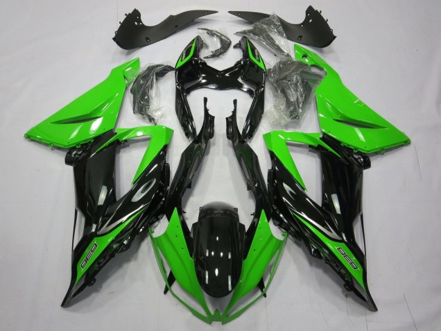 Lojas Carenagens Moto Kawasaki ZX6R 2013-2018 - Verde Preto Brilhante