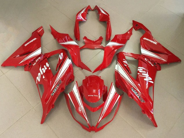 Lojas Carenagens Moto Kawasaki ZX6R 2013-2018 - Vermelho Branco