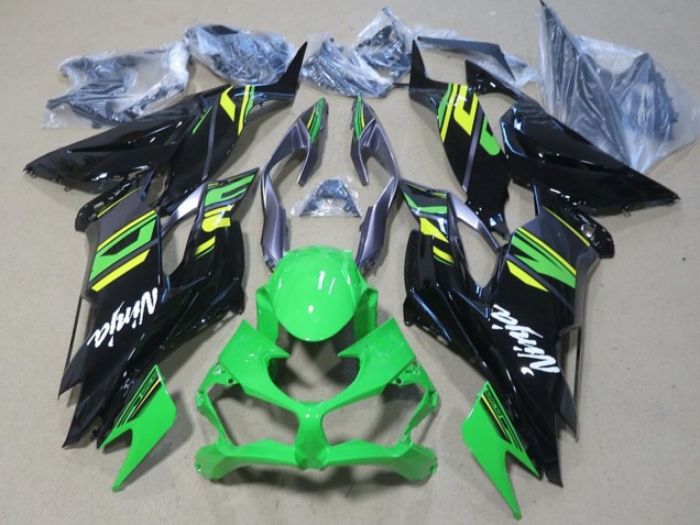 Lojas Carenagens Moto Kawasaki ZX6R 2019-2022 - Verde Amarelo Preto Brilhante