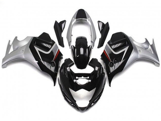 Lojas Carenagens Moto Suzuki GSX650F 2008-2013 - Preto Brilhante Prata