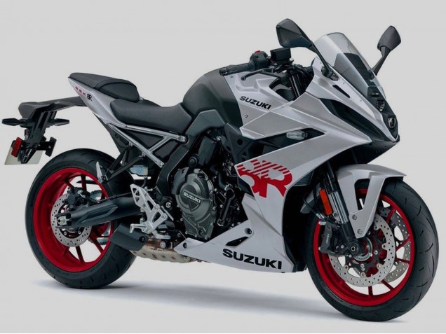 Lojas Carenagens Moto Suzuki GSX8R 2024-2025 - Prata Preto Vermelho