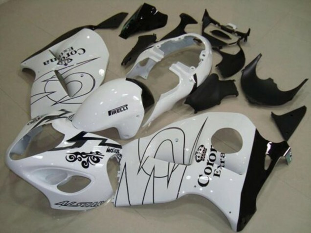 Lojas Carenagens Moto Suzuki GSXR 1300 Hayabusa 1996-2007 - Branco Preto Corona Tribal