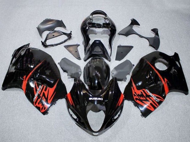 Lojas Carenagens Moto Suzuki GSXR 1300 Hayabusa 1996-2007 - Preto Brilhante Vermelho
