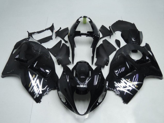Lojas Carenagens Moto Suzuki GSXR 1300 Hayabusa 1996-2007 - Preto Brilhante Branco Decal