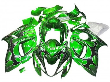 Lojas Carenagens Moto Suzuki GSXR 1300 Hayabusa 2008-2020 - Verde Preto Tribal