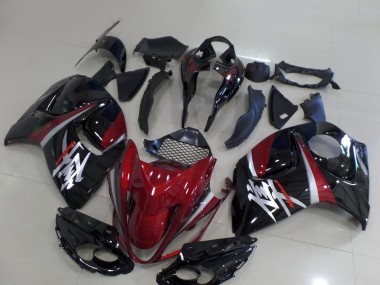 Lojas Carenagens Moto Suzuki GSXR 1300 Hayabusa 2008-2020 - Vermelho Escuro Preto Prata