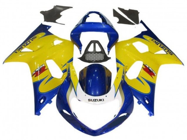 Lojas Carenagens Moto Suzuki GSXR1000 2000-2002 - Amarelo Azul Tribal